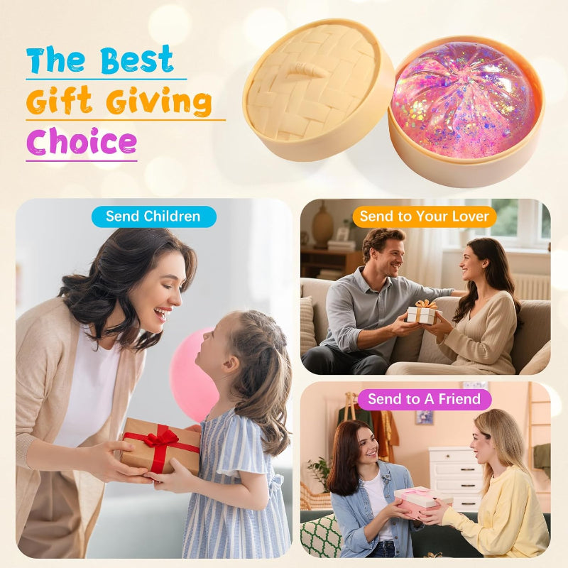 Sugar Glitter Dumpling Squishy Squeeze Toy