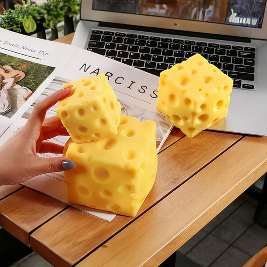 Cheese Squishy Squeeze Toy Stress Relief Fidget Toy