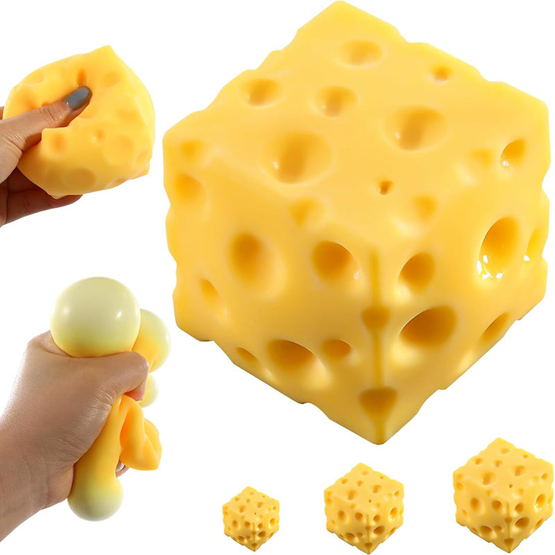 Cheese Squishy Squeeze Toy Stress Relief Fidget Toy