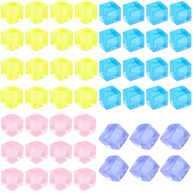 24Pcs Small Ice Cube Toys Square Squeeze Ball
