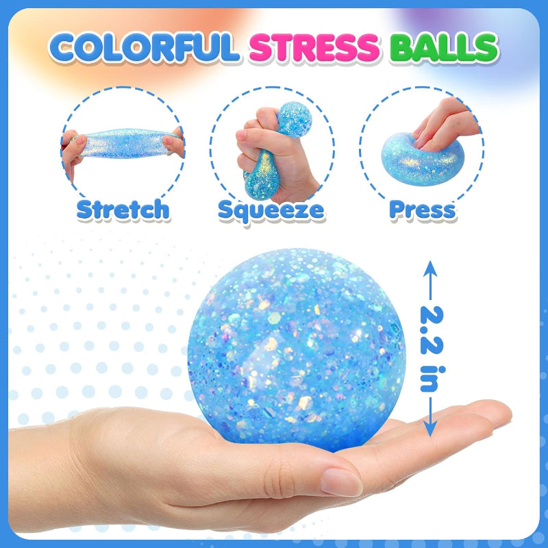 6 Set Squishy Balls Sensory Stress Squeezing Toys