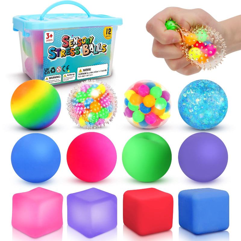 6 Set Squishy Balls Sensory Stress Squeezing Toys