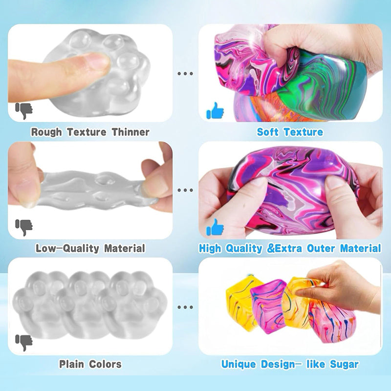 Ice Sugar Sensory Fidget Toys Cube Squishy Stress