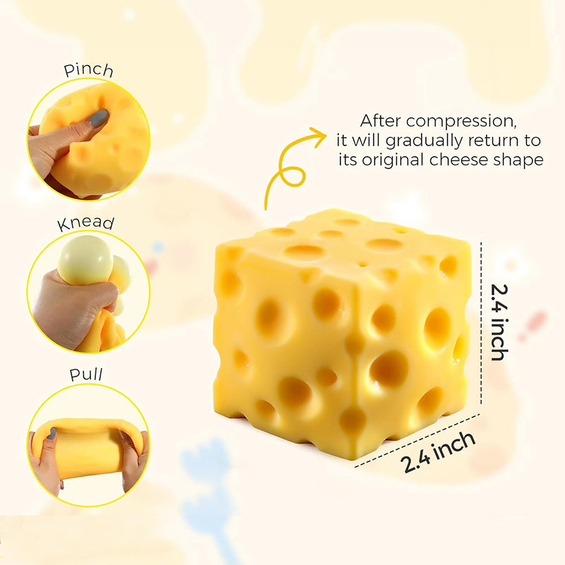 Cheese Squishy Squeeze Toy Stress Relief Fidget Toy