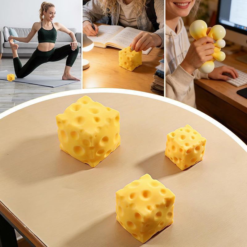 Cheese Squishy Squeeze Toy Stress Relief Fidget Toy