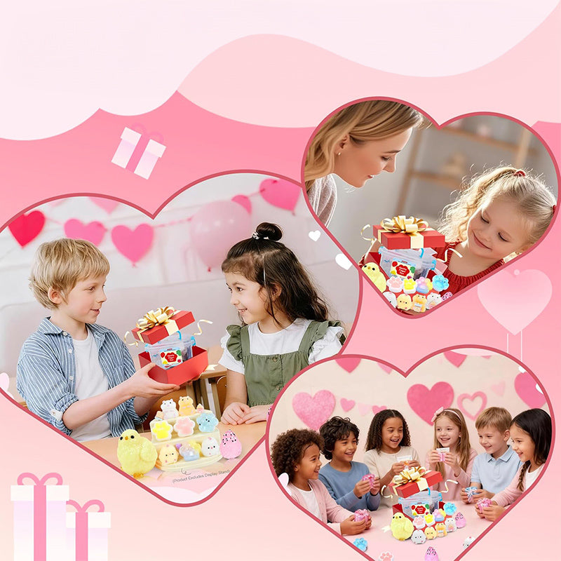 10Pack Taba Squishy Toys kit with Toy Box & Cute Stickers