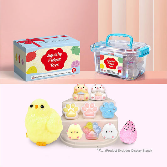 10Pack Taba Squishy Toys kit with Toy Box & Cute Stickers