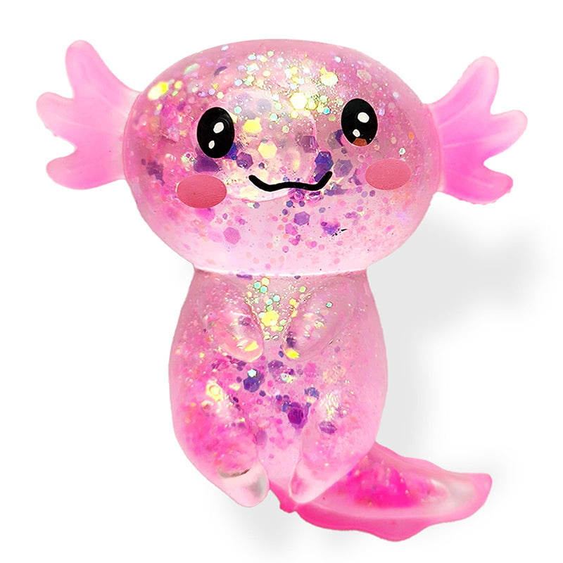 Axolotl Squishy Stress Relief Toy Glitter Fidget Toys