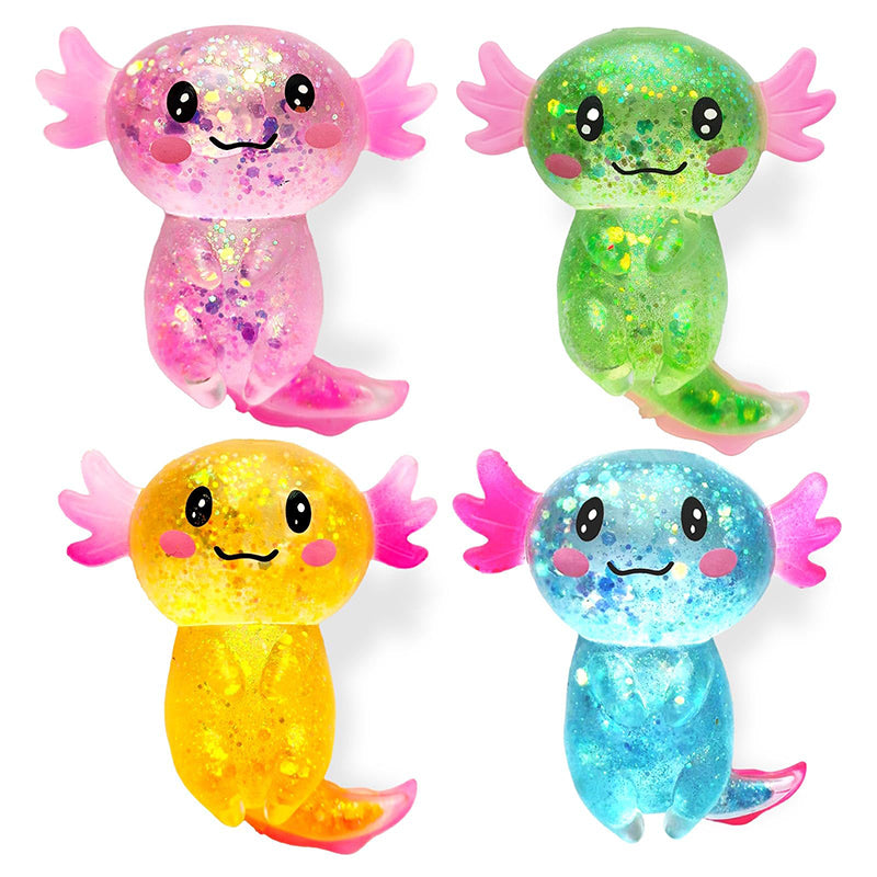 Axolotl Squishy Stress Relief Toy Glitter Fidget Toys