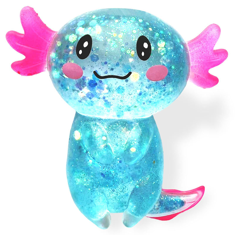 Axolotl Squishy Stress Relief Toy Glitter Fidget Toys